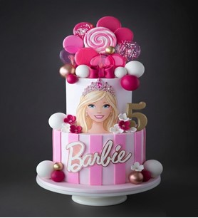 barbie pasta, 5 yaş pastası, kız çocuk doğum günü pastası, p